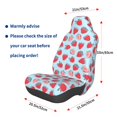 thumbnail image 3 of Daiia Strawberries Printed Car Seat Cover - Waterproof & Sweatproof - Universal Fit, Machine Washable, Non-Slip - Seat Protector for Car, Truck, SUV, Van (1 Pack), 3 of 5