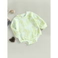 thumbnail image 3 of Bagilaanoe Newborn Baby Girl Boy Oversized Rompers Tie Dye Print Print Long Sleeve Bodysuits 6M 12M 18M 24M Infant Casual One Piece Short Jumpsuit, 3 of 8