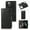 Black, variant on For Apple iPhone 12 Shockproof Luxury Leather Removable Magnetic Stand Wallet Card Case Cover