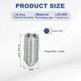 thumbnail image 2 of Uxcell Ball Point Set Screws, 304 Stainless Steel Hex Socket Spring Ball Point Grub Screws 10 M10x20mm, 2 of 7