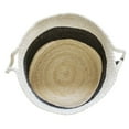 thumbnail image 4 of LR Home Woven Round Jute 17" Storage Basket with Handles, Indigo/White Mid Stripe, 4 of 7