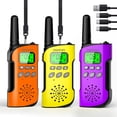 thumbnail image 1 of AWANFI Walkie Talkies Rechargeable 3 Pack for Adults Kids, 22 Channel Two Way Radio with LED Light, 1 of 8