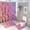 style-842, variant on Rainbow Pineapple 4Pcs Shower Curtain Set with Rugs with Non-Slip Rugs Toilet Lid Cover And Bath Mat Farmhouse Style Retro Pineapple Waterproof Shower Curtain for Bathroom Decor