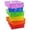 B, variant on 6-Pack Plastic Storage Baskets - Bright Rainbow Colors - Stackable Desktop Organizer for Home, Office, Drawers & Shelves (Colors as Pictured, Random)