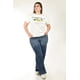 thumbnail image 5 of Jeans Wide Leg con aplicaciones brillantes Roman Fashion /Tallas Extras, 0203 (Azul medio) azul 44, 5 of 9