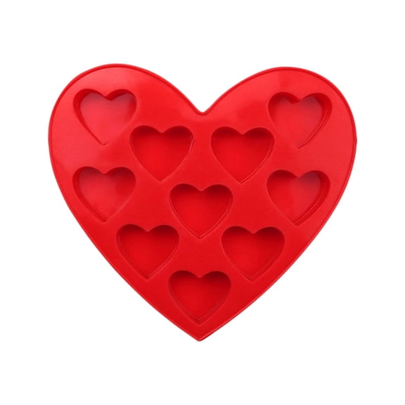 Heart Shaped Cake Pans, Binkne Heart Silicone Mold for Baking, 10 Cavities Suitable for Ice Cube Mold, Chocolate Mold