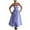 A-Purple3, variant on FINALGANG Women Versatile Dress Solid Color Sleeveless O-Neck Pleated Hem Sexy Strap A-Line Sundress Relaxed Fit Activewear