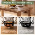 thumbnail image 3 of Finmind 63" Solid Wood Dining Table for 4-6, Farmhouse Kitchen Table, 3 of 11