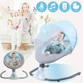 thumbnail image 3 of Yabanana Electric Baby Swing for Infant Portable Musical Swing with Remote Control, Bluetooth, Unisex, Blue, 3 of 8