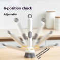 thumbnail image 3 of 6-in-1 Dish Brush with Detergent Dispenser Features Adjustable Angle and Rotating Scrub Function, Suitable for Cleaning pots, Pans, Dishes and Utensils. Comes with Wall Mount, Ideal for use on Sink, 3 of 9