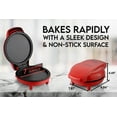 thumbnail image 4 of Courant 7-inch Personal Griddle and Pizza Maker - Red, 4 of 6
