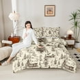 thumbnail image 4 of Manfei Rustic Farmhouse 3 Pieces Queen Comforter Set,Lodge Cabin Bedding Sets,Botanical Plant Bedding Comforter Set,Ultra Soft Vintage Room Decorative,Reversible, 4 of 8