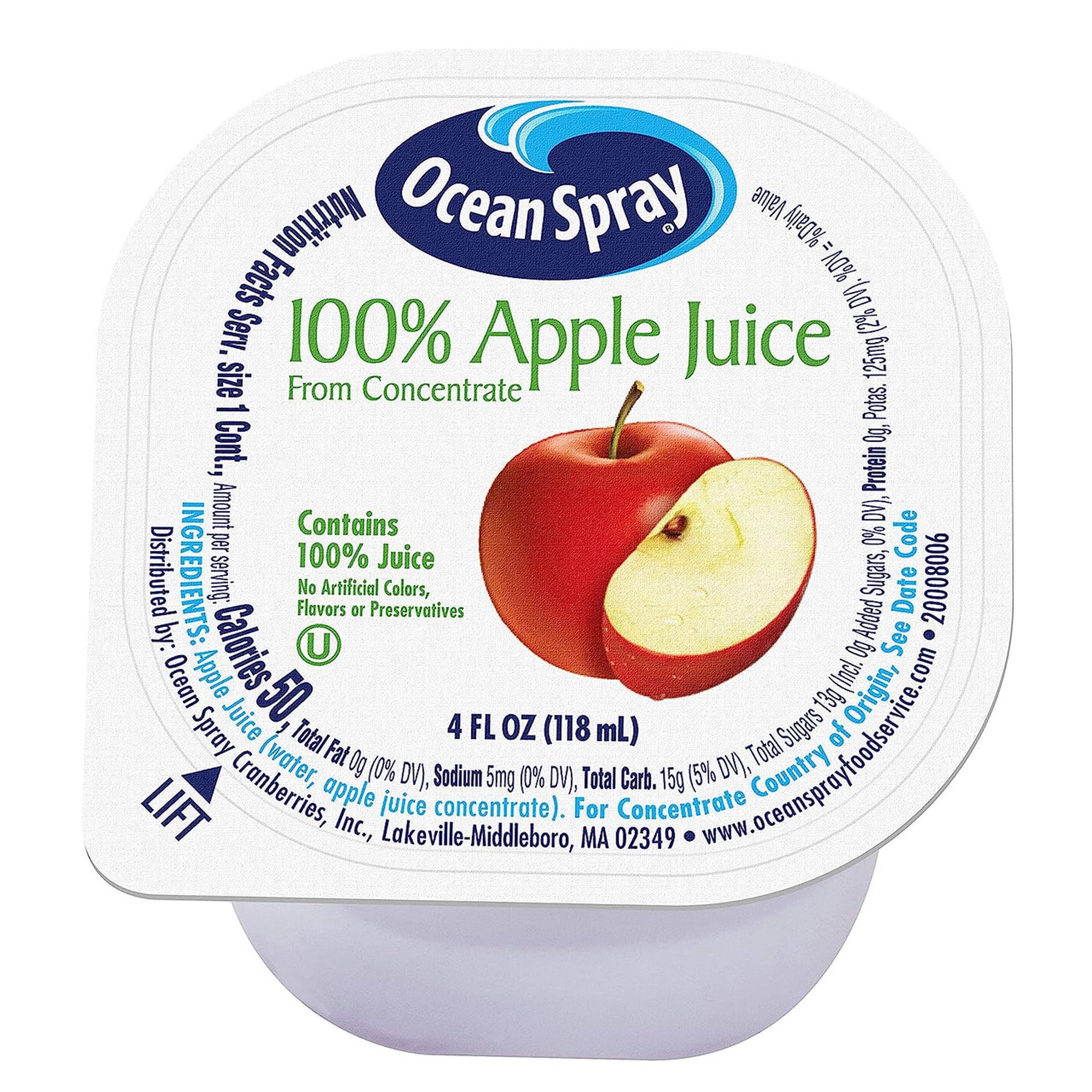 Ocean Spray Apple Juice 4 oz. 48 Count (00720) 307-00002