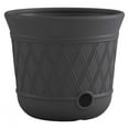 thumbnail image 2 of Suncast 14'' x 12'' Durable Plastic Decorative Hose Pot, Gray (12 Pack), 2 of 5