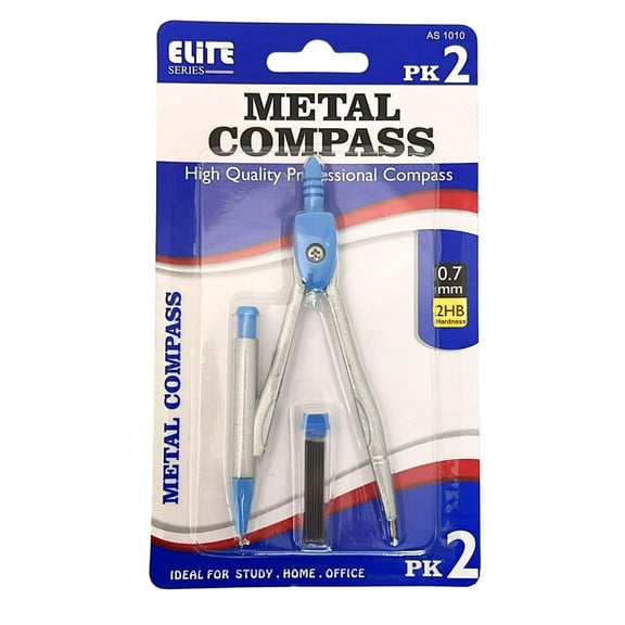 Premium Metal Compass with Extra Refill: 1CT
