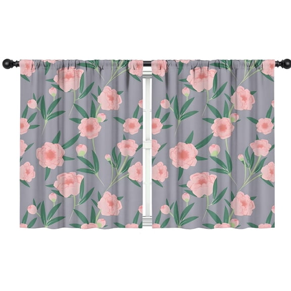 Blackout Kids Curtains,Pioneer Flower Floral Print Pattern Childrens Insulated Curtains Set Of 2,Bedroom Essentials,Toddler Room Decor 42"x54"