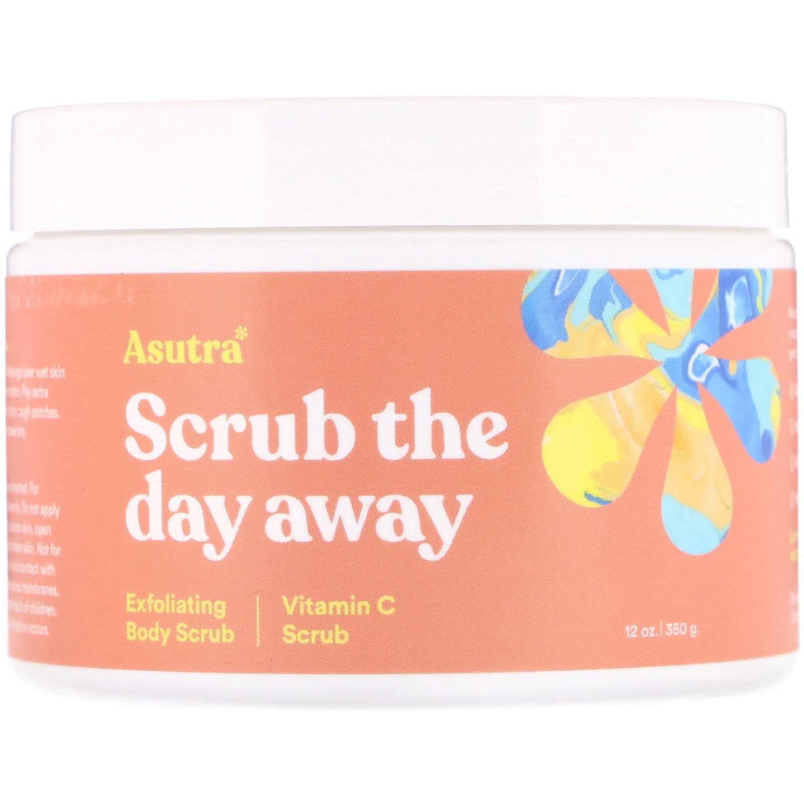 Asutra Scrub The Day Away, Exfoliating Body Scrub, Vitamin C Scrub, 12 oz (350 g)