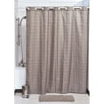 thumbnail image 4 of Evideco Extra Long Shower Curtain Polyester Hook Less Cubic 79"L x 71"W Taupe, 4 of 5