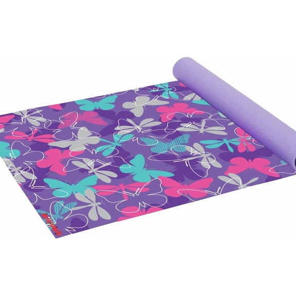Antsy Pants Kids Yoga Mat - Yoga Mat for Kids, Yoga Mats for Home Workout, Travel Yoga Mat, Yoga Mat Non Slip, 60” x 24”, 3mm Free of Toxic Phthalates, Butterfly