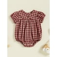 thumbnail image 2 of aturustex Infant Boys Girls Classic Bubble Romper 0-18M Newborn Long Sleeve Sweatshirt Bodysuit Doll Collar Jumpsuits Plaid Rompers Toddler Fashion Loose Casual Cute Daily Spring Fall Clothes, 2 of 6