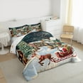 thumbnail image 3 of Homewish Santa Claus Deer 3 Pieces Queen Comforter Set for Teens Kids Children,Happy Xmas Ultra Soft Bedding Sets,Merry Christmas Bedding Comforter Set Breathable,Breathable Home Decor,Reversible, 3 of 8