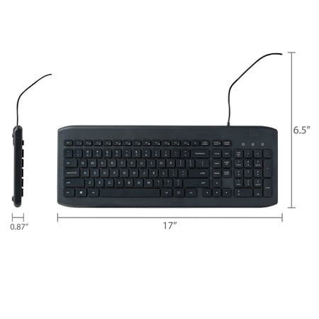 ONN WIRED USB KEYBOARD INTERNET KEYS USB-A STANDARD KEYBOARDS WITH USB COMPUTER KEYBOARD, GRAY, 1 PACK