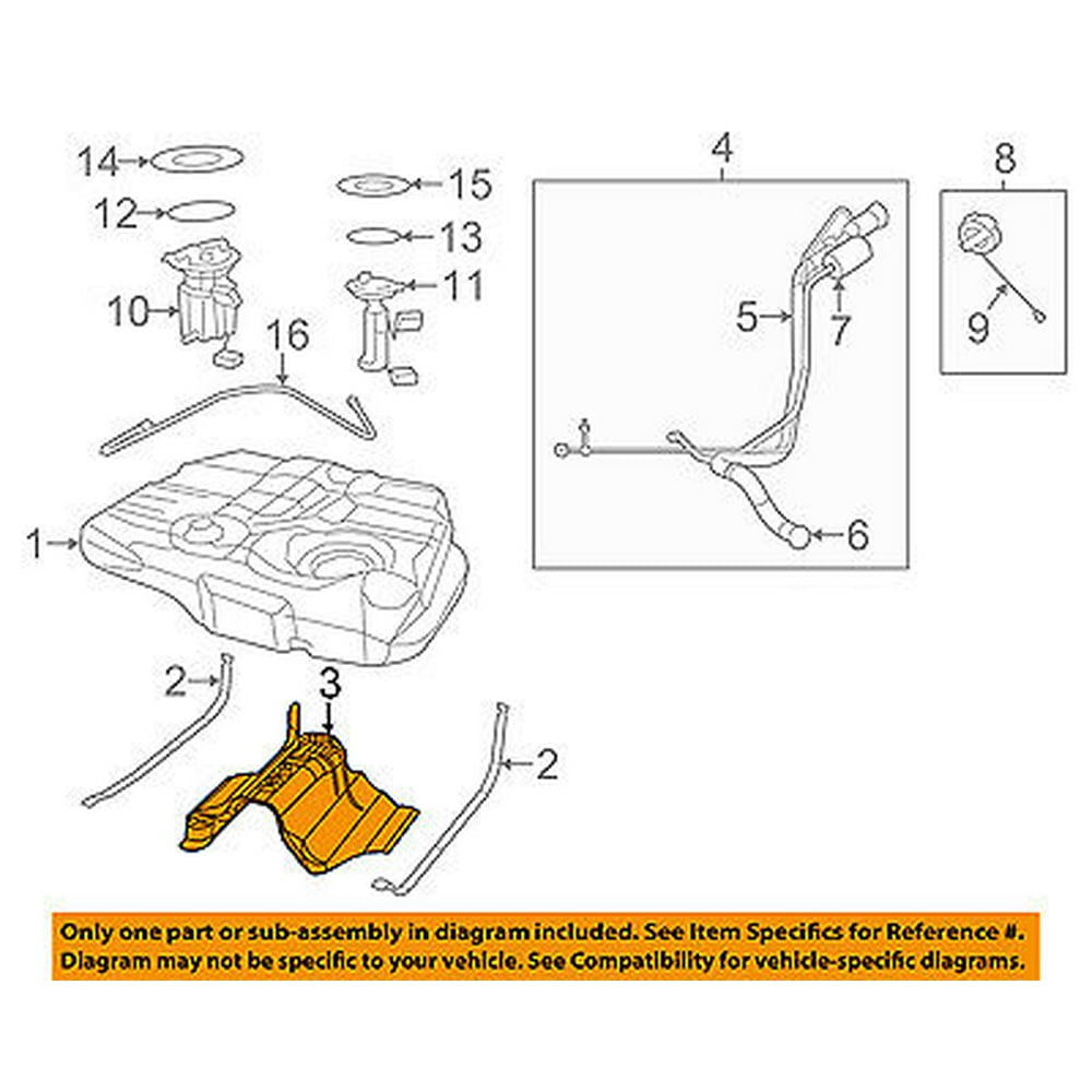Dodge CHRYSLER OEM 1115 Journey Fuel SystemFuel Gas Tank Heat Shield
