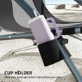 thumbnail image 5 of Outsunny Set of 2 Folding Beach Chair, Beach Chairs with Mesh Back, Carry Bag and Cup Holder for Outdoor Camping Lawn Sports Picnic, Black, 5 of 9