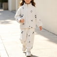 thumbnail image 3 of Cethrio Girls Winter Pajama Sets, 2 Piece Long Sleeve Thermal Soft Girls' Sleepwear White Size 10-12, 3 of 5
