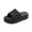 Black, variant on QINGFSAP Womens Mens Chunky Platform Slippers Open Toe Design Textured Cushioned Footbed Indoor Slides