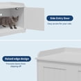 thumbnail image 6 of TROPOW Cat Litter Box Enclosure, Wooden Cat Washroom Furniture with Barn Door and Display Shelf, Hidden Litter Box Cover, Dog Proof Feline Litter Boxes, Kitty House, Fit Most of Litter Box, 6 of 8