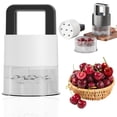 thumbnail image 2 of Cherry Pitter Multiple, 7-Hole Cherry Pit Remover, Multi Cherry Stoner Tool, Fruit Pit Remover, Portable Cherry Pitter with Splatter Protector, Cherry Seed Remover for Making Jam, Pies, Desserts, 2 of 5