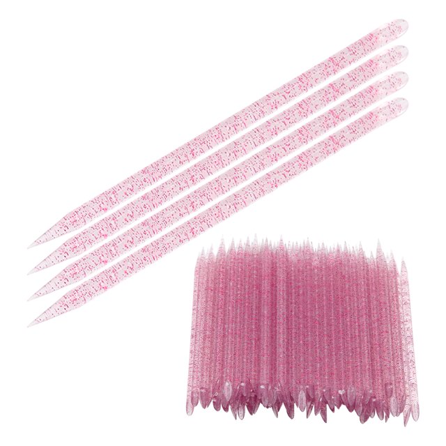 Disposable Nail Stick, Cuticle Manicure Pedicure Stick Colorful Handle For Nail Techniques For Nail Salon For Home Purplish Red