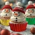 thumbnail image 5 of Scheam 2inch Christmas Mini Cupcake Liners Metallic Foil Cupcake Wrappers Home Muffin Liners Kitchen Baking Holders for Party Cake Candy Chocolate Decorations (Red,Green,Gold/300 Pcs), 5 of 7