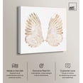 thumbnail image 2 of Soft Angel Wings Canvas Elegant White Gold Wall Art by Art Remedy, Gallery Wrapped, 40" x 40", 2 of 7
