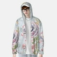 thumbnail image 4 of Kll Vintage Rose Print Men'S Women’s Upf 50+ Sun Protection Outdoor Hoodie Jacket Long Sleeve Fishing Hiking Performance Shirt- X-Large, 4 of 8