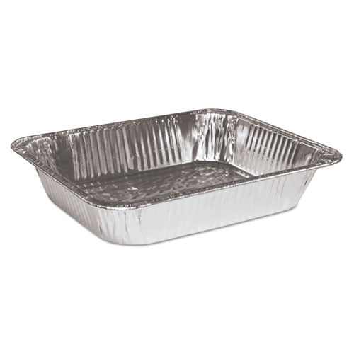 Aluminum Steam Table Pans, Half-Size Deep, 2.56" Deep, 10.38 x 12.75, 100/Carton | Bundle of 2
