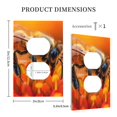 thumbnail image 3 of Disketp Honeybee On Vibrant Flower Decorative Light Switch or Outlet Wall Plate with Safety Cover-Style S, 3 of 6