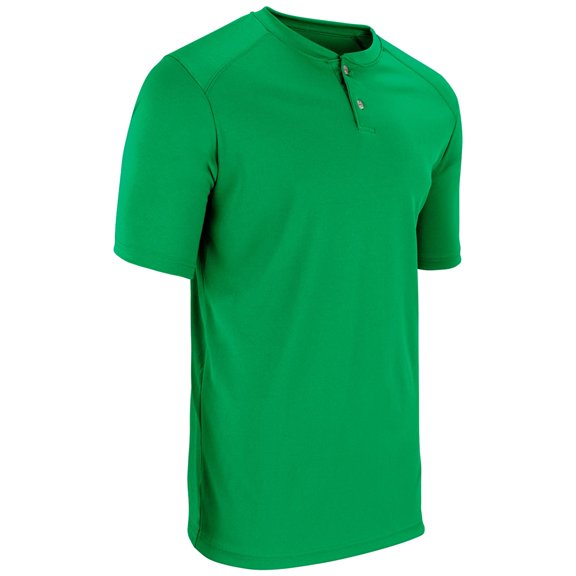 DRI-GEAR® Two Button Jersey - KELLY GREEN BODY - XL