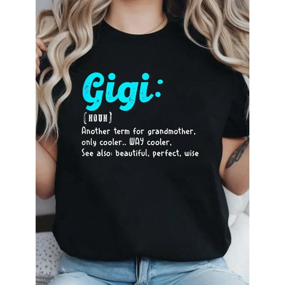 Definition Women's Grandma Birthday Mother's Day T-Shirt- 100% Cotton Women's Casual Short Sleeve Crew Neck T-Shirt