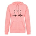 thumbnail image 3 of Fesfesfes Fall Winter Hooded Ladies Long-Sleeved Pullover Print Round Neck Hooded Sweatshirt Clothes Sale, 3 of 5
