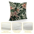 thumbnail image 4 of Shiartex  Tropical Palm Trees Throw Pillow Covers,Leaves and Bird of Paradise Decorative Pillow Covers Digital Printing  Blended for Couch Sofa Bed Invisible Zipper ,Multi-Size, 4 of 5