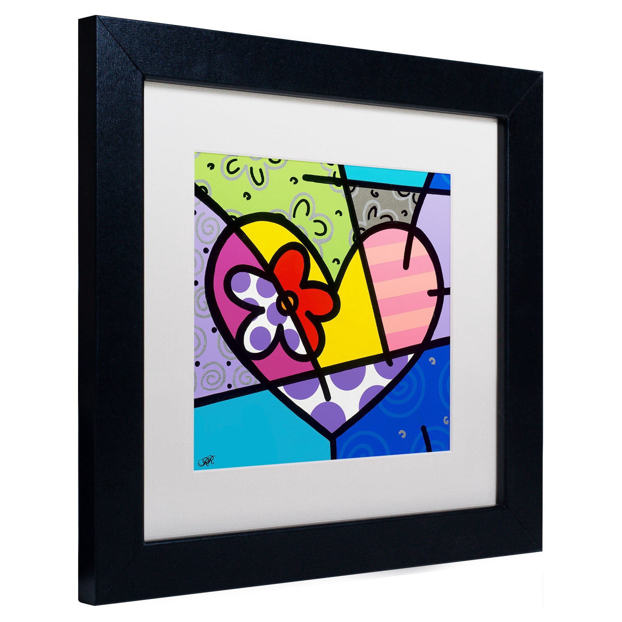 Trademark Fine Art 'Big Heart III' Canvas Art by Roberto Rafael, White Matte, Black Frame
