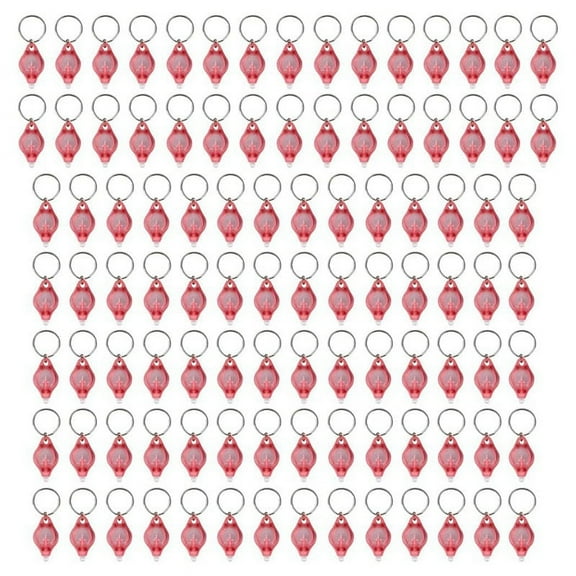 Pack of 100 LED Keychain Flashlight, 395Nm UV Keychain Flashlight, UV Light Flashlight y12512