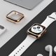 thumbnail image 2 of [2-Pack] Hard Case Compatible With Apple Watch Series 6/5/4/SE, 44mm Case With Screen Protector, Thin Hard Cover Bumper Tempered Glass Full Coverage Protective For iWatch Girl Women, Rose Gold, 2 of 5