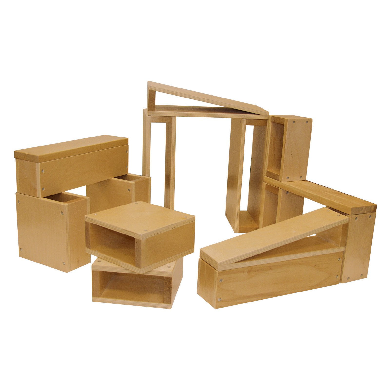 Ecr4kids Wooden Hollow Blocks Set Of 18 Com