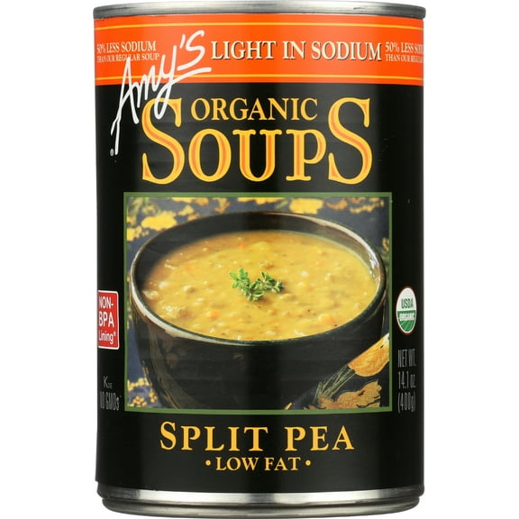 Pack of 12, Amy's Organic Split Pea Soup, 14.1 oz