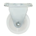thumbnail image 3 of Unique Bargains 4Pcs 1.5 inch Rigid Non-Swivel Casters PP Plastic Wheel Top Plate Mounted White, 3 of 5