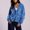 Blue, variant on Women's Cardigan with Pockets Solid Color Loose Fit Long Sleeve Sweater Jacket