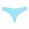 thumbnail image 1 of Nvzi Bragas de encaje sexy para mujer, ropa interior sin costuras, estilo hipster, tipo bikini, tanga, 3 unidades (azul fluorescente, L), 1 of 2